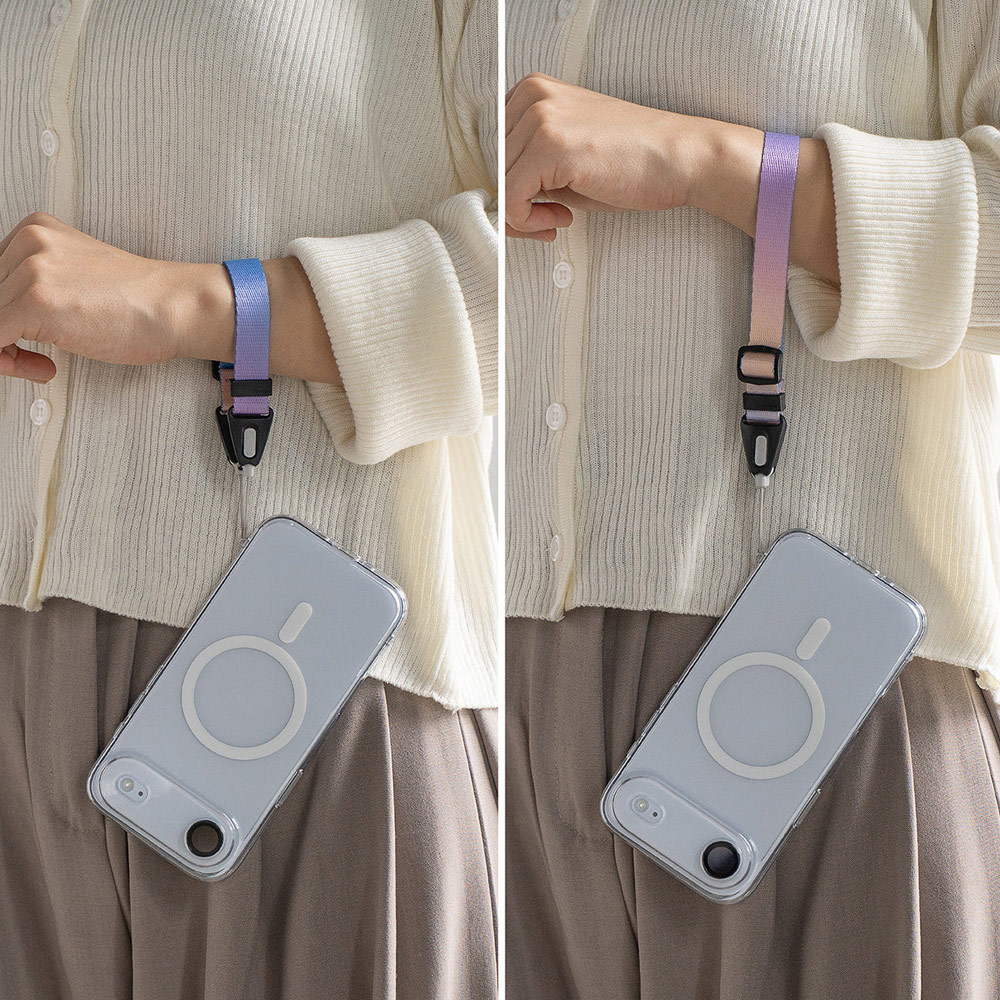 Picture of Ringke High density polyester Dual Hand Strap for Perfect for daily use traveling hiking smartphone Jisulife Portable Handheld Fan Strap (Aurora)