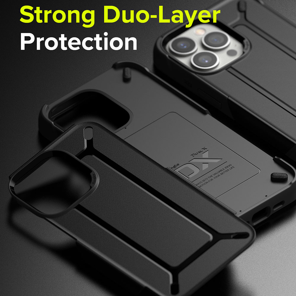 Picture of Apple iPhone 13 Pro 6.1 Case | Ringke DX Drop Protection Case Anti Finger Print Case for Apple iPhone 13 Pro 6.1 (Black)