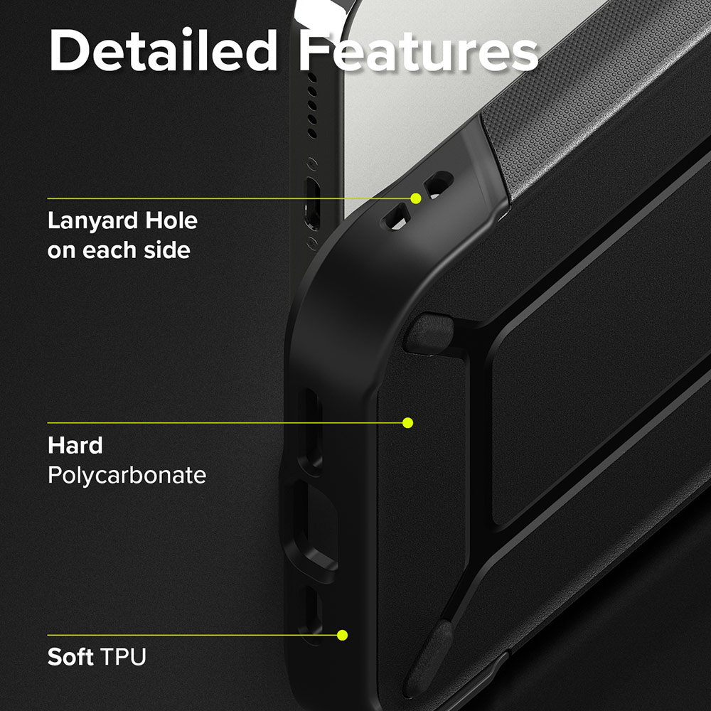 Picture of Apple iPhone 13 Pro 6.1 Case | Ringke DX Drop Protection Case Anti Finger Print Case for Apple iPhone 13 Pro 6.1 (Black)