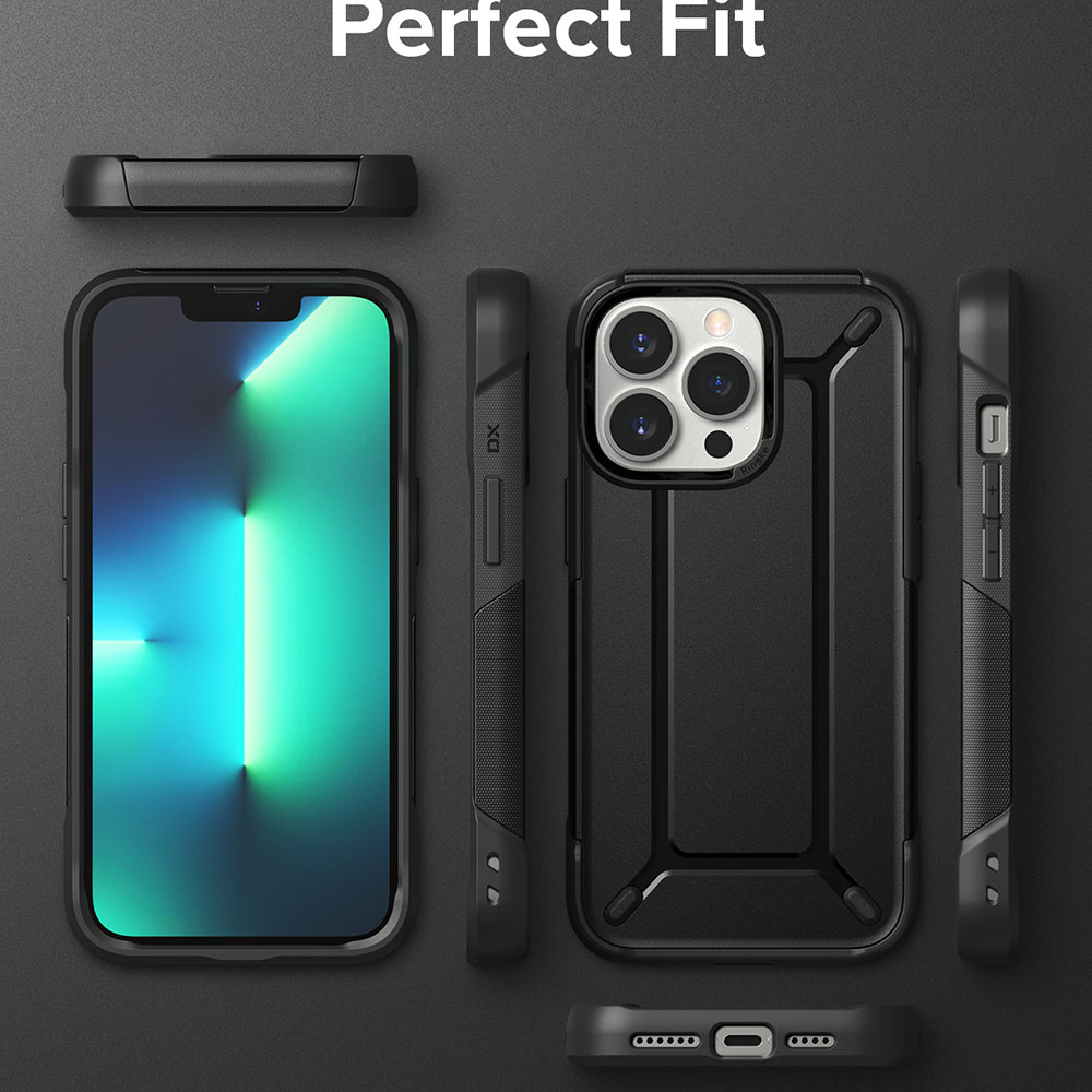 Picture of Apple iPhone 13 Pro 6.1 Case | Ringke DX Drop Protection Case Anti Finger Print Case for Apple iPhone 13 Pro 6.1 (Black)
