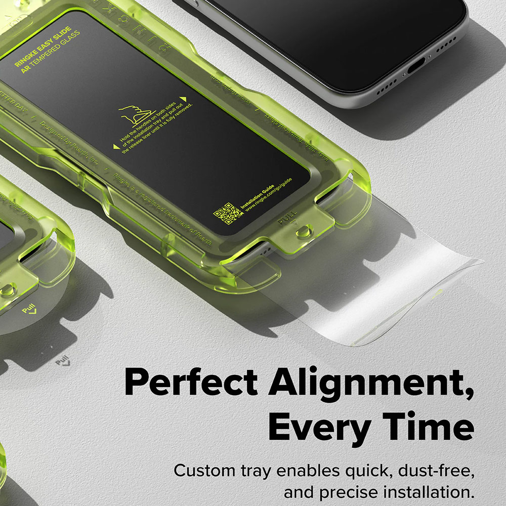 Picture of Apple iPhone 17 Pro 6.3 Screen Protector | Ringke Easy Slide Tempered Glass Screen Protector for iPhone 17 Pro Max 6.3 (Anti Reflection)