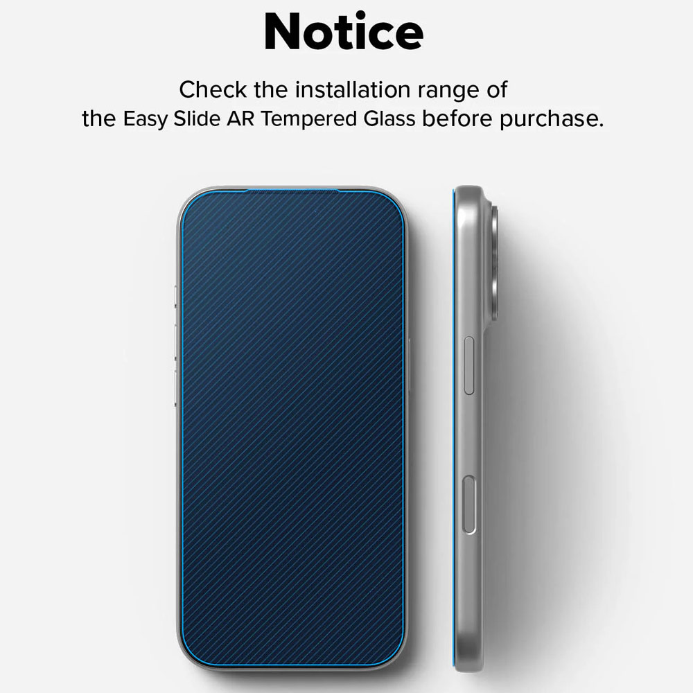 Picture of Apple iPhone 17 Pro 6.3 Screen Protector | Ringke Easy Slide Tempered Glass Screen Protector for iPhone 17 Pro Max 6.3 (Anti Reflection)