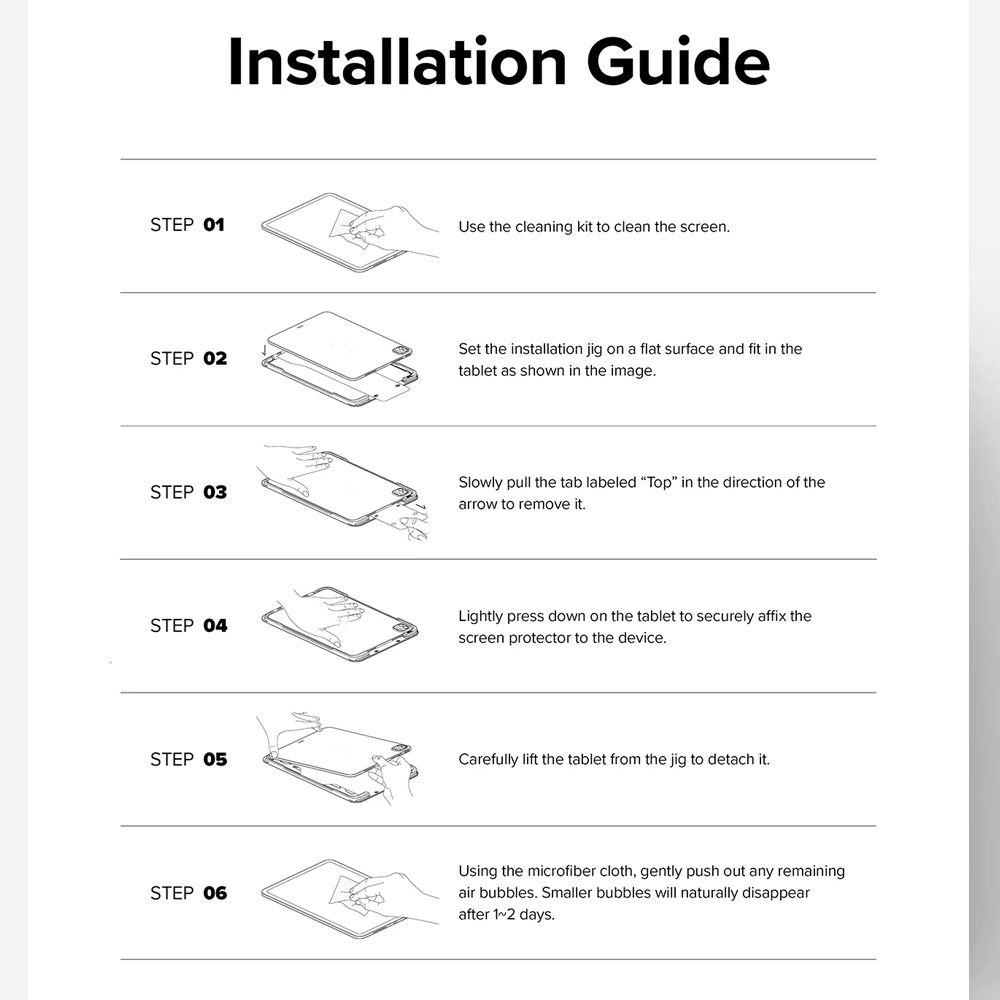 Picture of Apple iPad Pro 13 M4 2024 Screen Protector | Ringke Easy Slide Tempered Glass Screen Protector for iPad Pro 13" M4 7th Gen 2024 (Clear)