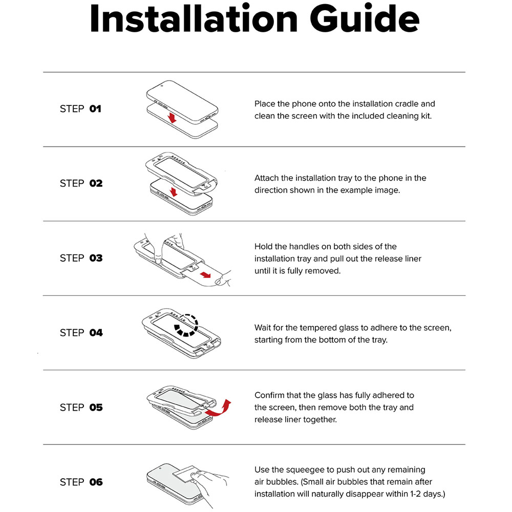 Picture of Nothing Phone 3 Screen Protector | Ringke Easy Slide Tempered Glass Screen Protector for Nothing Phone 3 (Clear) 2pcs