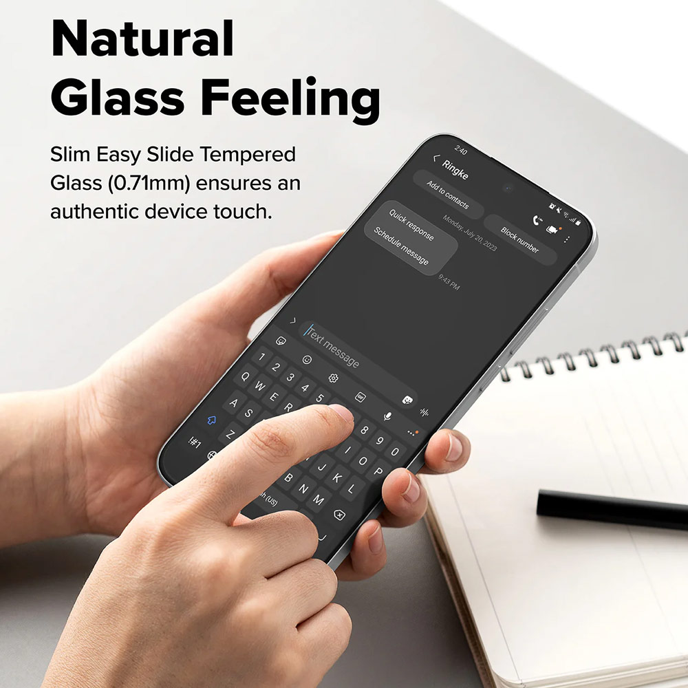 Picture of Xiaomi Poco F7 Screen Protector | Ringke Easy Slide Tempered Glass Screen Protector for Xiaomi Poco F7 (Clear) 2pcs