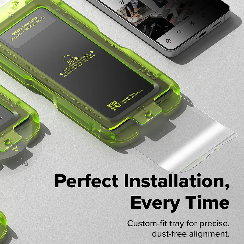 Picture of Samsung Galaxy S26 Plus Screen Protector | Ringke Easy Slide Tempered Glass Screen Protector for Samsung Galaxy S26 Plus (Privacy Anti Peep) 2pcs