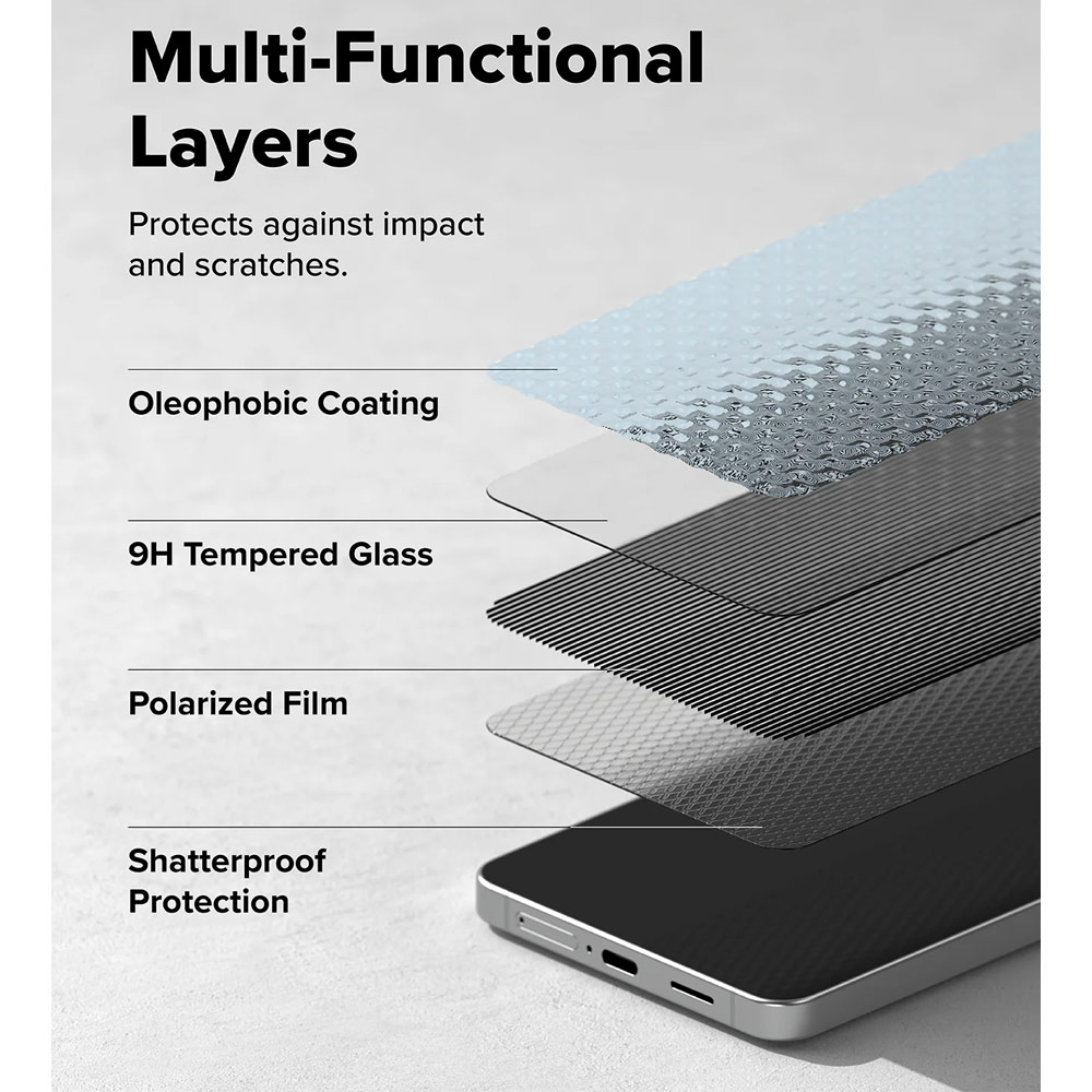 Picture of Samsung Galaxy S26 Plus Screen Protector | Ringke Easy Slide Tempered Glass Screen Protector for Samsung Galaxy S26 Plus (Privacy Anti Peep) 2pcs