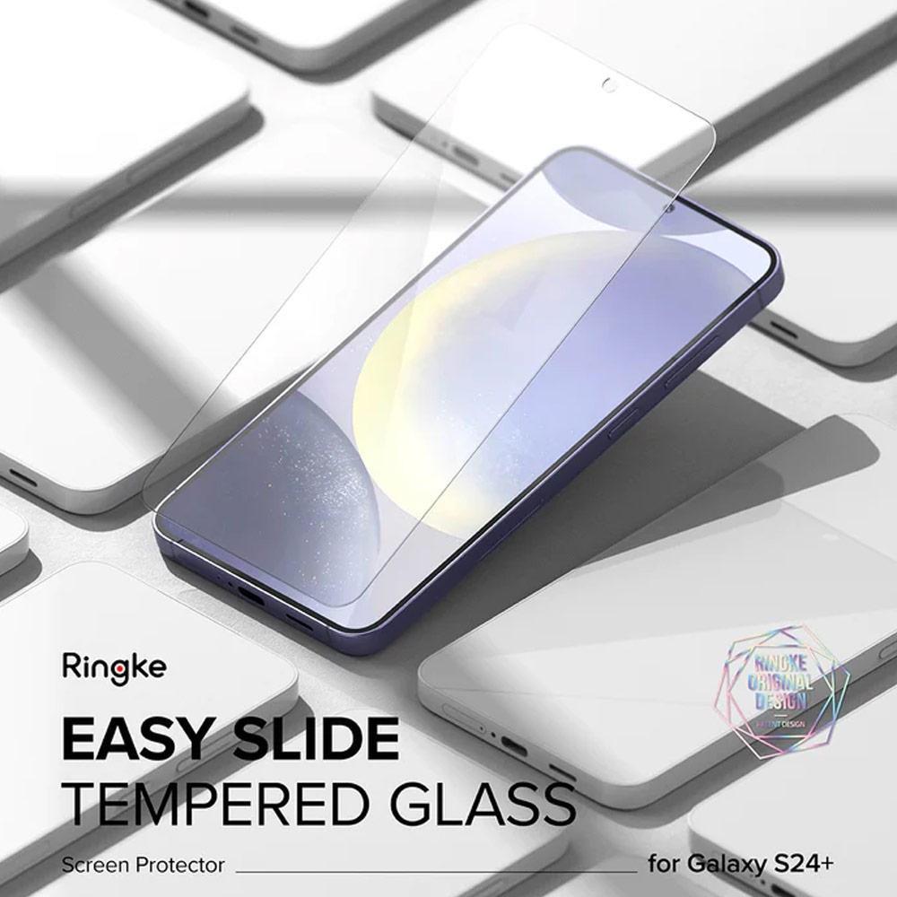 Picture of Samsung Galaxy S24 Screen Protector | Ringke Easy Slide Tempered Glass Screen Protector for Samsung Galaxy S24 (Clear) 2pcs