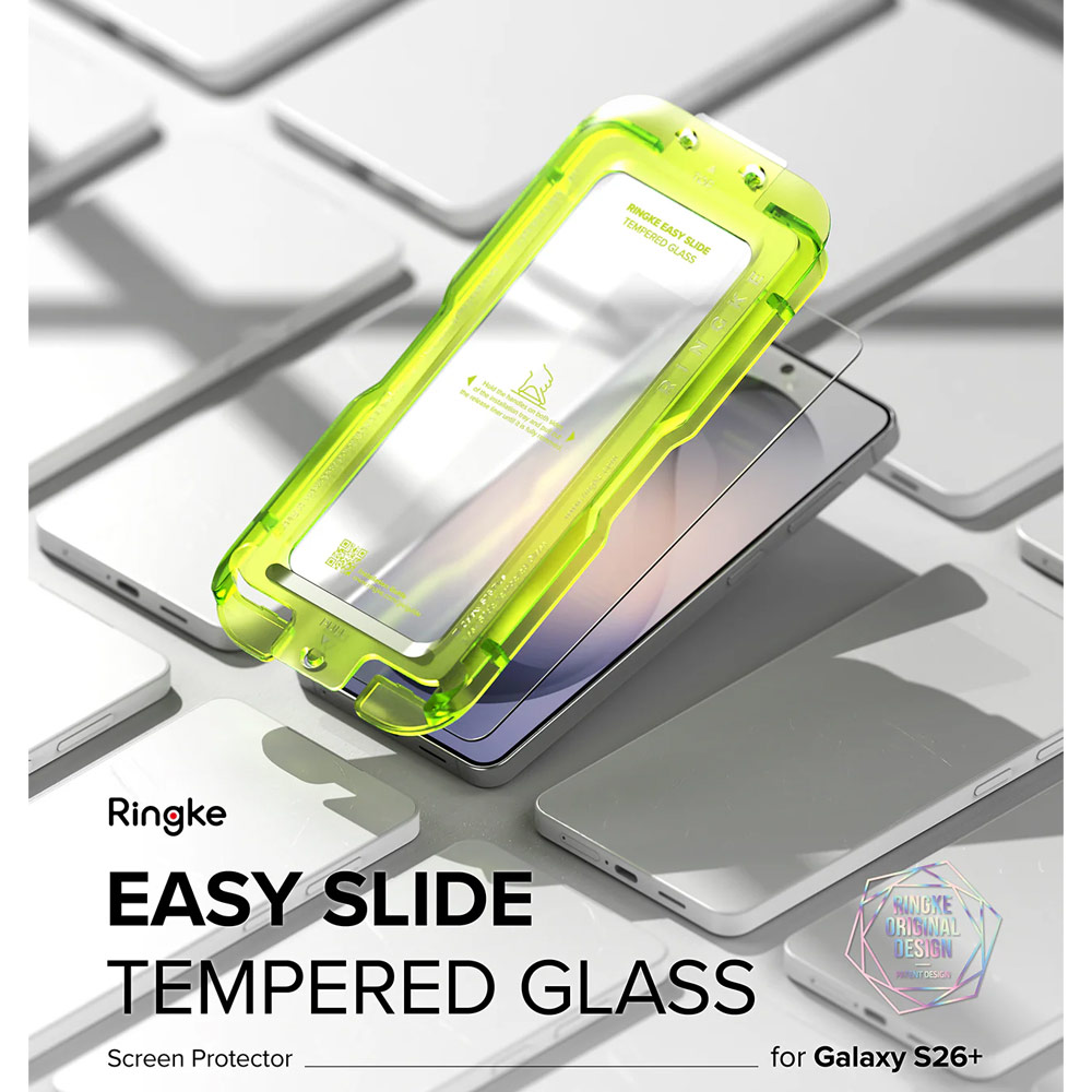 Picture of Samsung Galaxy S26 Plus Screen Protector | Ringke Easy Slide Tempered Glass Screen Protector for Samsung Galaxy S26 Plus(Clear) 2pcs