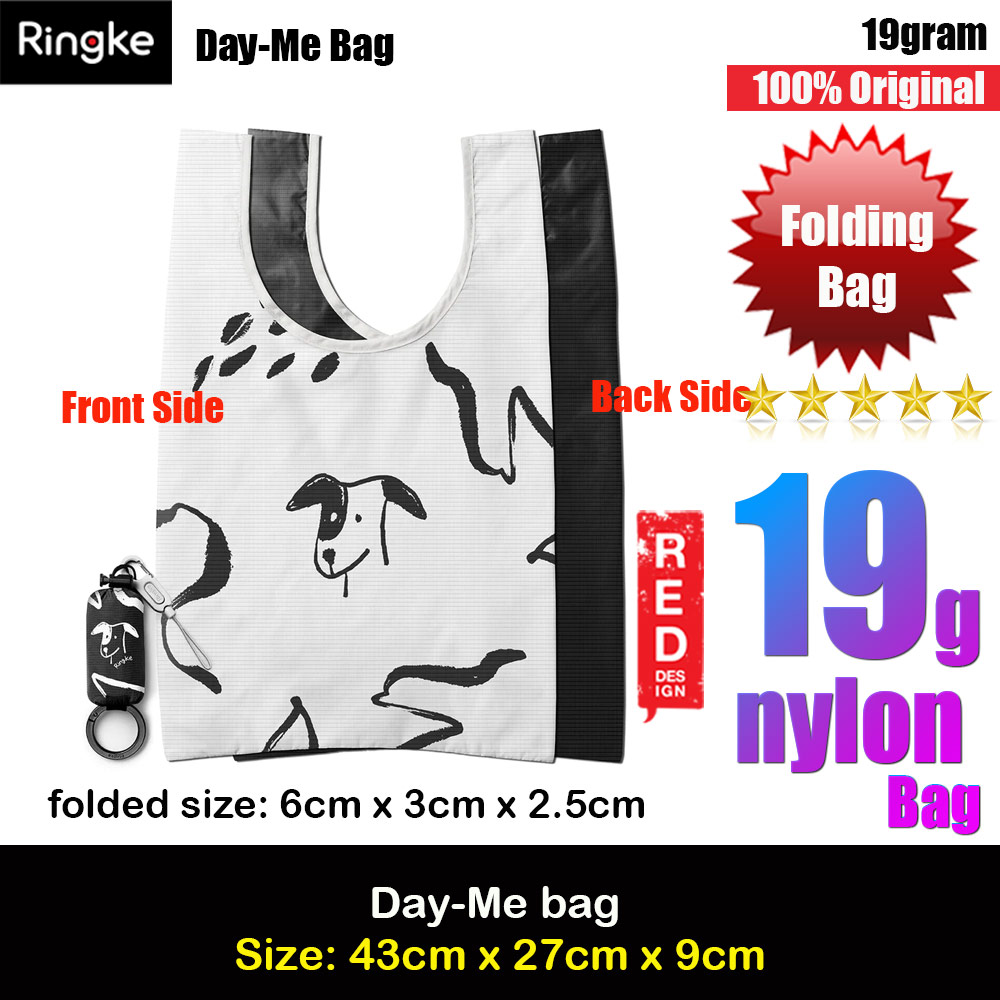 Picture of Ringke Day-Me Nylon Lightweight Easy Folding Hand Carry Bag (Dog) Red Design- Red Design Cases, Red Design Covers, iPad Cases and a wide selection of Red Design Accessories in Malaysia, Sabah, Sarawak and Singapore 