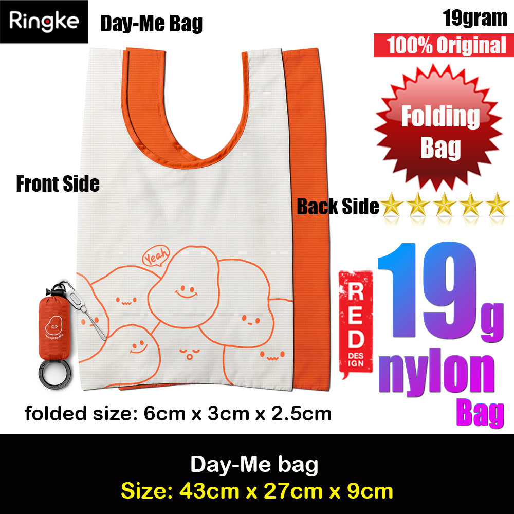Picture of Ringke Day-Me Nylon Lightweight Easy Folding Hand Carry Bag (Emoticon) Red Design- Red Design Cases, Red Design Covers, iPad Cases and a wide selection of Red Design Accessories in Malaysia, Sabah, Sarawak and Singapore 