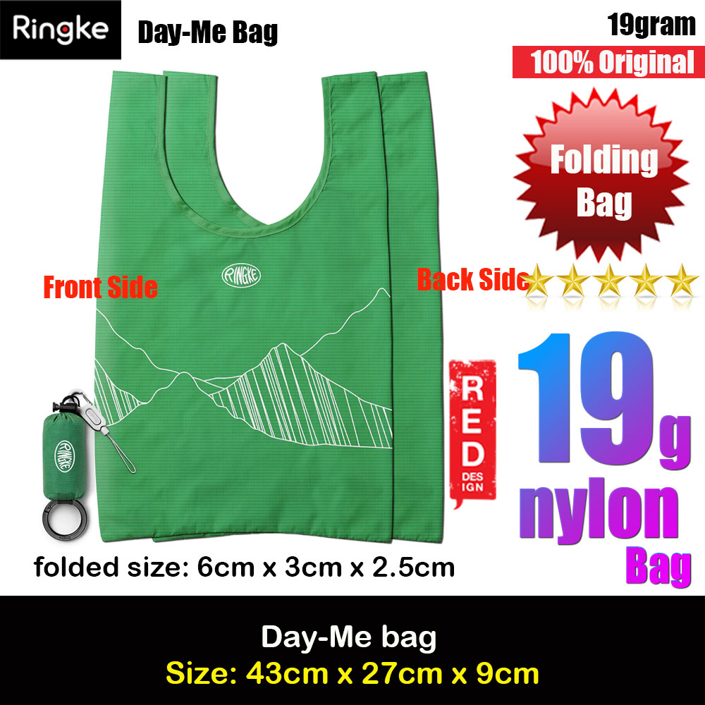 Picture of Ringke Day-Me Nylon Lightweight Easy Folding Hand Carry Bag (Mountain) Red Design- Red Design Cases, Red Design Covers, iPad Cases and a wide selection of Red Design Accessories in Malaysia, Sabah, Sarawak and Singapore 
