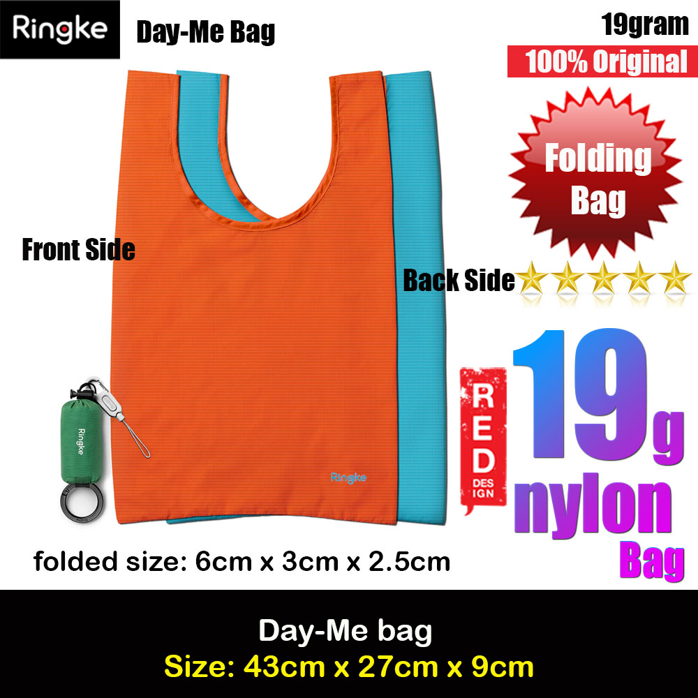Picture of Ringke Day-Me Nylon Lightweight Easy Folding Hand Carry Bag (RGB) Red Design- Red Design Cases, Red Design Covers, iPad Cases and a wide selection of Red Design Accessories in Malaysia, Sabah, Sarawak and Singapore 