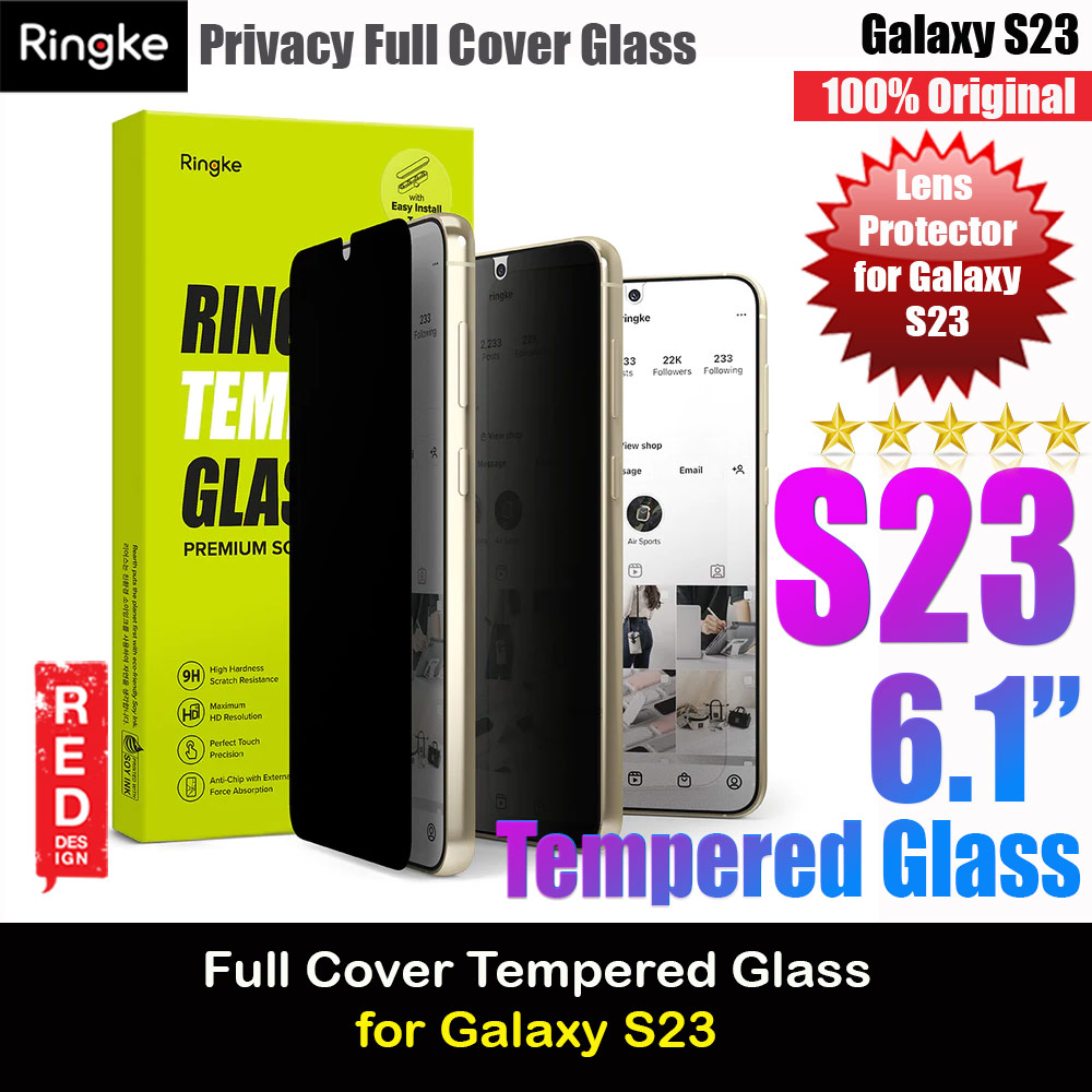 Picture of Ringke Full Cover Glass Tempered Glass Screen Protector with Installation Jig Tool for Samsung Galaxy S23 (Privacy Anti View Anti Peep Anti Spy) Samsung Galaxy S23- Samsung Galaxy S23 Cases, Samsung Galaxy S23 Covers, iPad Cases and a wide selection of Samsung Galaxy S23 Accessories in Malaysia, Sabah, Sarawak and Singapore 