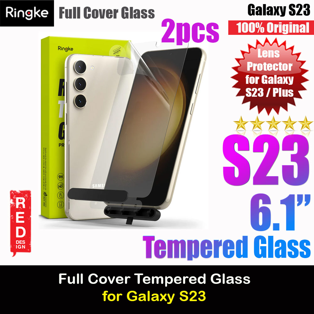 Picture of Ringke Full Cover Glass Tempered Glass Screen Protector with Installation Jig Tool for Samsung Galaxy S23 (2pcs) Samsung Galaxy S23- Samsung Galaxy S23 Cases, Samsung Galaxy S23 Covers, iPad Cases and a wide selection of Samsung Galaxy S23 Accessories in Malaysia, Sabah, Sarawak and Singapore 