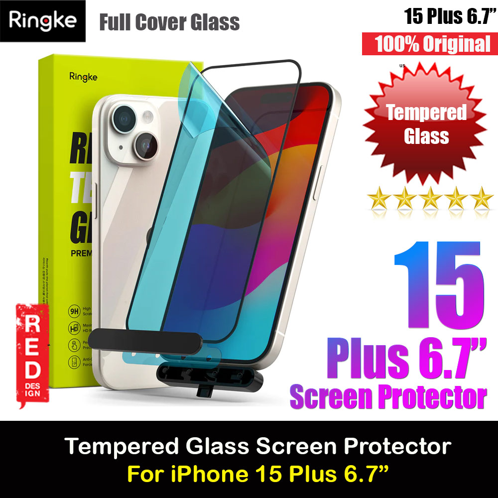 Picture of Ringke Tempered Glass Full Cover Glass Screen Protector with Installation Jig Helper for iPhone 15 Plus 6.7 (Black) Apple iPhone 15 Plus 6.7- Apple iPhone 15 Plus 6.7 Cases, Apple iPhone 15 Plus 6.7 Covers, iPad Cases and a wide selection of Apple iPhone 15 Plus 6.7 Accessories in Malaysia, Sabah, Sarawak and Singapore 