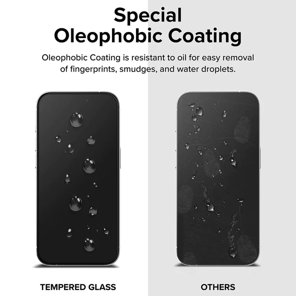 Picture of Apple iPhone 15 Pro 6.1 Screen Protector | Ringke Tempered Glass Full Cover Glass Screen Protector with Installation Jig Helper for iPhone 15 Pro 6.1 (Black)
