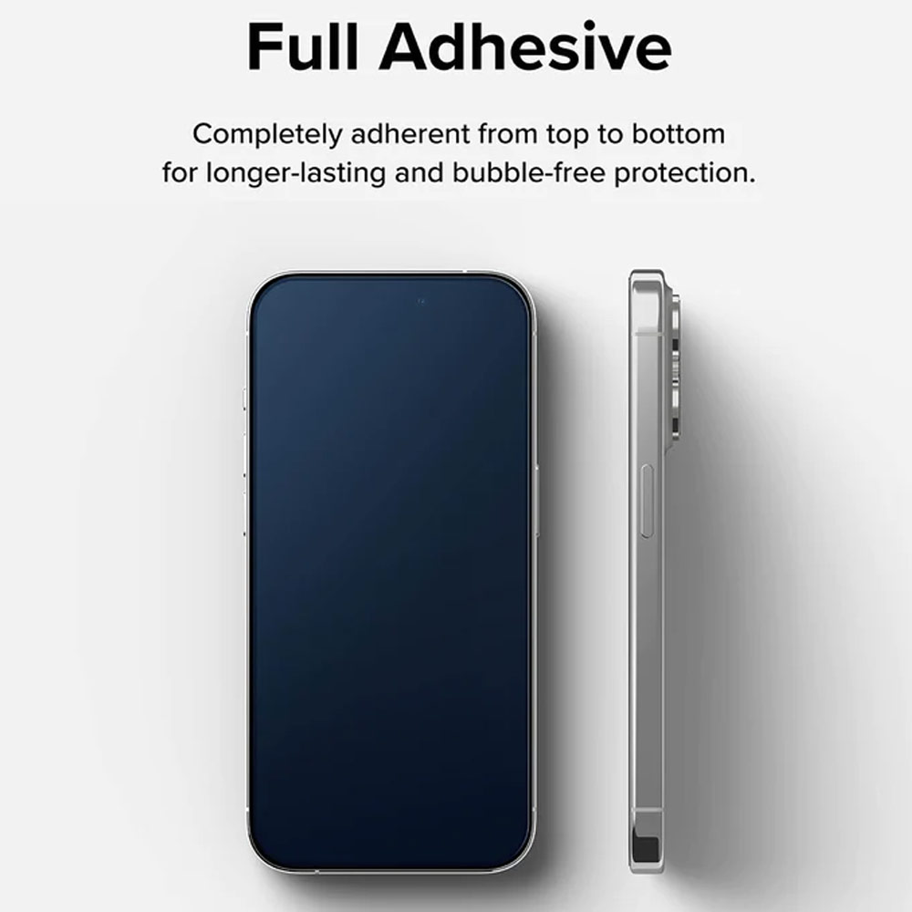 Picture of Apple iPhone 15 Pro 6.1 Screen Protector | Ringke Tempered Glass Full Cover Glass Screen Protector with Installation Jig Helper for iPhone 15 Pro 6.1 (Black)