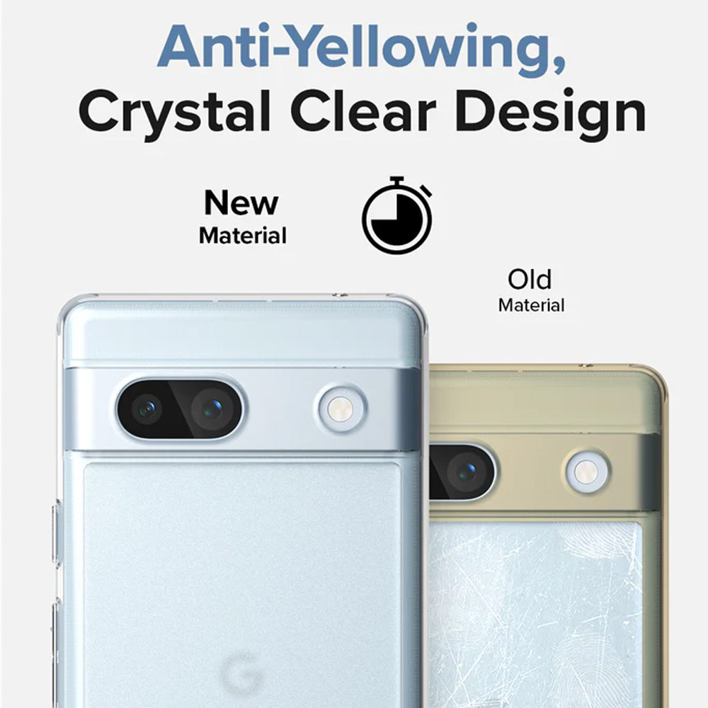 Picture of Google Pixel 7a  | Ringke Fusion Hybrid Clear Protection for Google Pixel 7a (Matte Smoke Black)