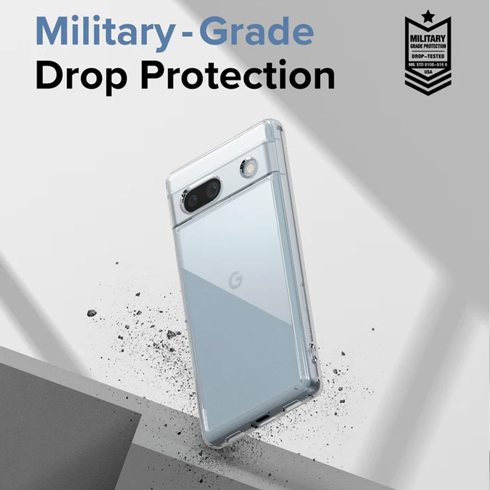 Picture of Google Pixel 7a  | Ringke Fusion Hybrid Clear Protection for Google Pixel 7a (Matte Smoke Black)