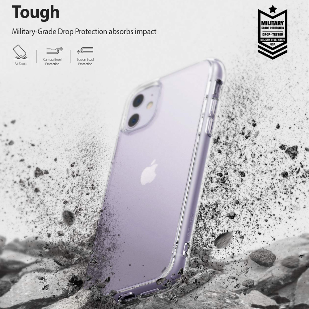 Picture of Apple iPhone 11 6.1  | Ringke Fusion Matte Anti Fingerprint Extreme Tough Protection for Apple iPhone 11 6.1 (Matte Clear)