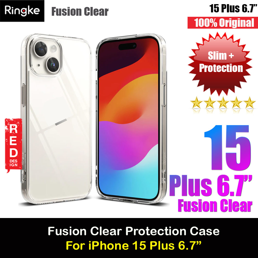 Picture of Ringke Fusion Slim Drop Protection Case for Apple iPhone 15 Plus 6.7 (Clear) Apple iPhone 15 Plus 6.7- Apple iPhone 15 Plus 6.7 Cases, Apple iPhone 15 Plus 6.7 Covers, iPad Cases and a wide selection of Apple iPhone 15 Plus 6.7 Accessories in Malaysia, Sabah, Sarawak and Singapore 