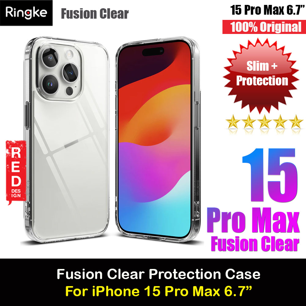 Picture of Ringke Fusion Slim Drop Protection Case for Apple iPhone 15 Pro Max 6.7 (Clear) Apple iPhone 15 Pro Max 6.7- Apple iPhone 15 Pro Max 6.7 Cases, Apple iPhone 15 Pro Max 6.7 Covers, iPad Cases and a wide selection of Apple iPhone 15 Pro Max 6.7 Accessories in Malaysia, Sabah, Sarawak and Singapore 
