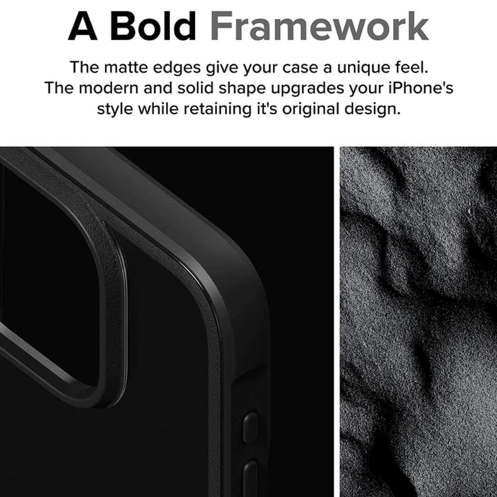 Picture of Apple iPhone 15 Pro 6.1 Case | Ringke Fusion Bold Anti Yellow Back Plate Drop Protection Case for Apple iPhone 15 Pro 6.1 (Matte Black)