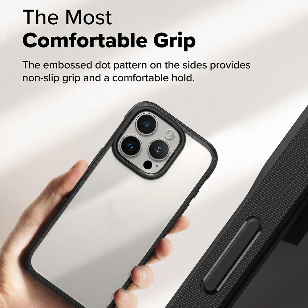 Picture of Apple iPhone 16 Pro Max 6.9 Case | Ringke Fusion Bold Anti Yellow Back Plate Drop Protection Case for Apple iPhone 16 Pro Max 6.9 (Black)