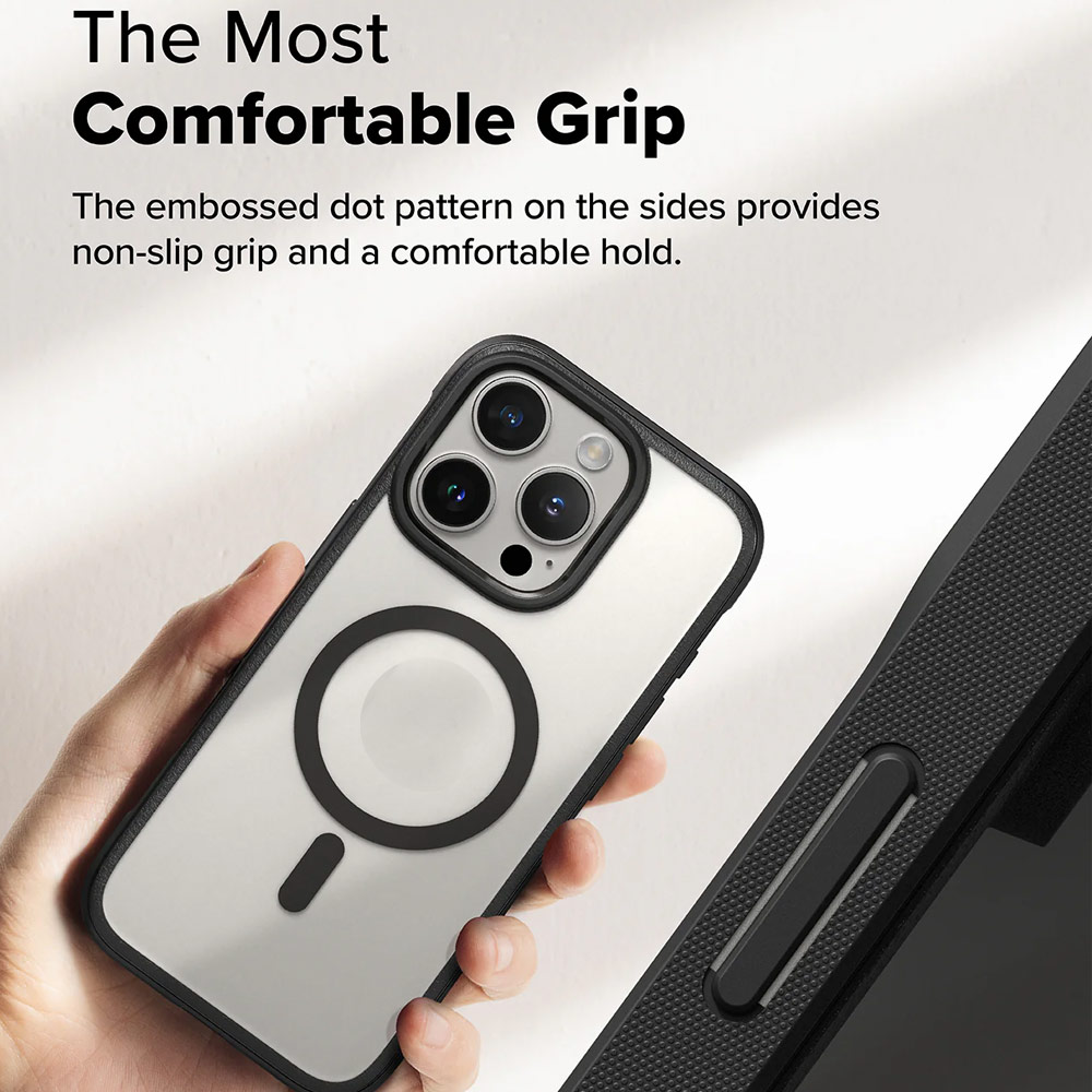 Picture of Apple iPhone 16 Pro Max 6.9 Case | Ringke Fusion Bold Magnetic Anti Yellow Back Plate Drop Protection Case for iPhone 16 Pro Max 6.9 (Matte Black)
