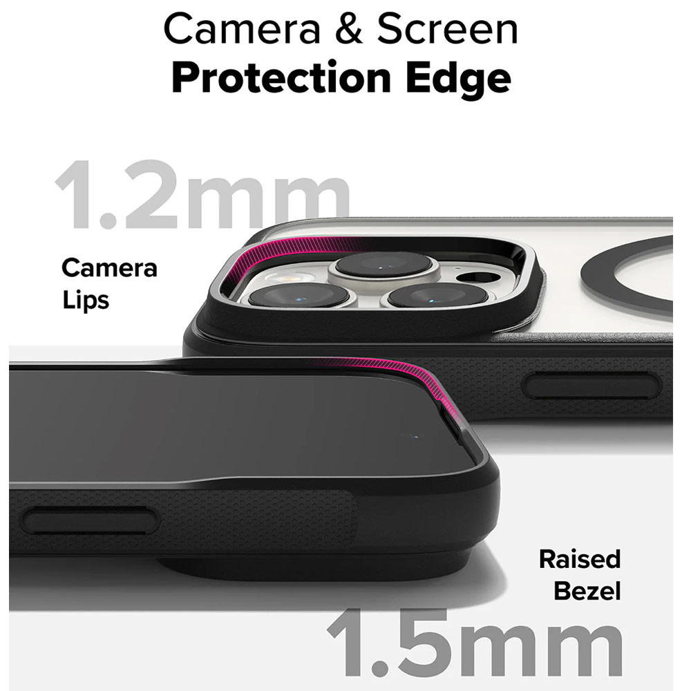 Picture of Apple iPhone 16 Pro Max 6.9 Case | Ringke Fusion Bold Magnetic Anti Yellow Back Plate Drop Protection Case for iPhone 16 Pro Max 6.9 (Matte Black)