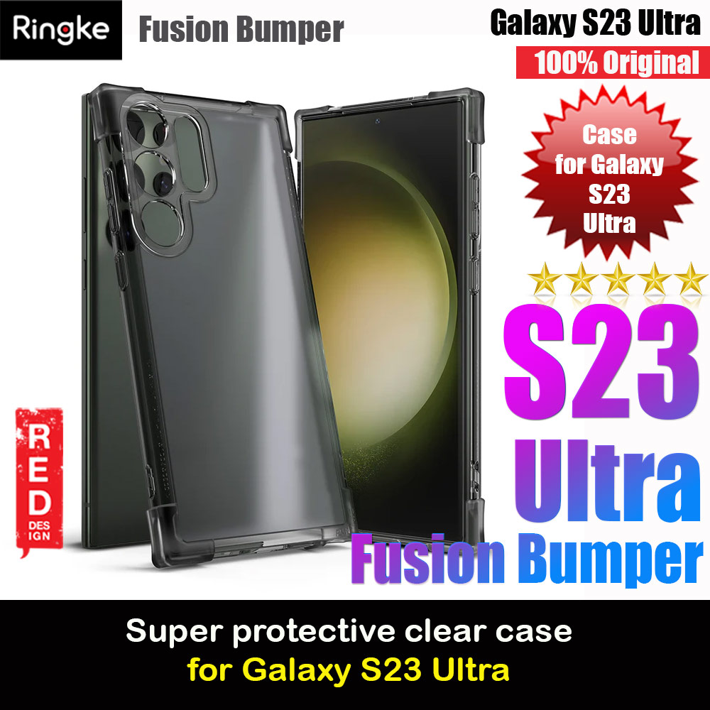 Picture of Ringke Fusion Bumper Reinforced Corner Bumpers Impact Drop Protection Case for Samsung Galaxy S23 Ultra (Matte Smoke Black) Samsung Galaxy S23 Ultra- Samsung Galaxy S23 Ultra Cases, Samsung Galaxy S23 Ultra Covers, iPad Cases and a wide selection of Samsung Galaxy S23 Ultra Accessories in Malaysia, Sabah, Sarawak and Singapore 