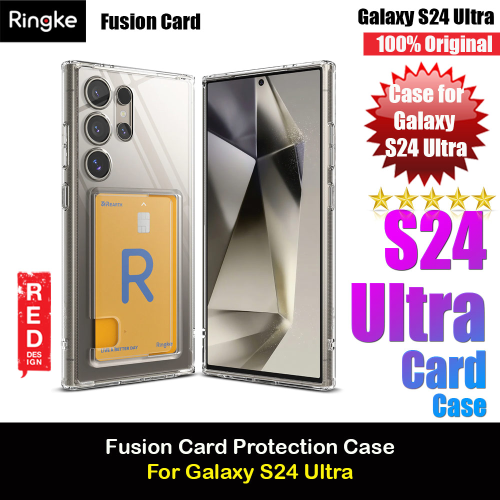 Picture of Ringke Fusion Card Holder Storage Transparent Protection Case for Samsung Galaxy S24 Ultra (Clear) Samsung Galaxy S24 Ultra- Samsung Galaxy S24 Ultra Cases, Samsung Galaxy S24 Ultra Covers, iPad Cases and a wide selection of Samsung Galaxy S24 Ultra Accessories in Malaysia, Sabah, Sarawak and Singapore 