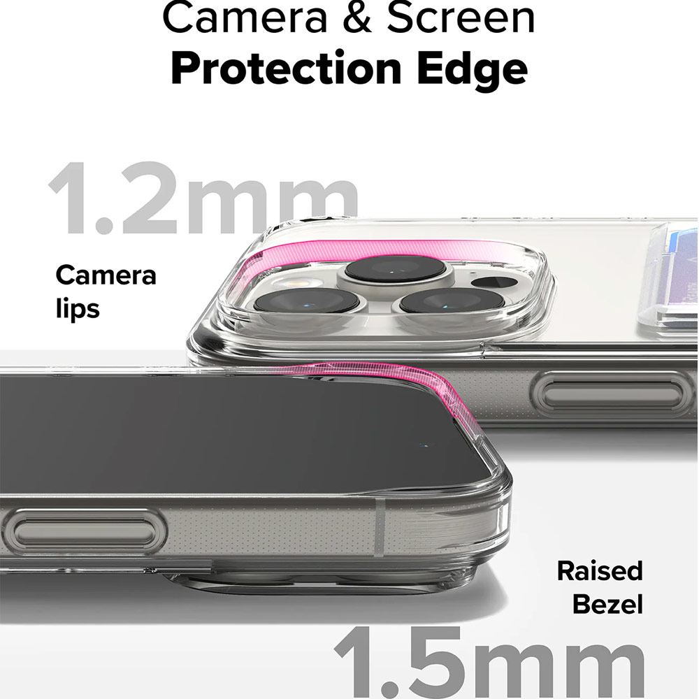Picture of Apple iPhone 16 Pro 6.3 Case | Ringke Fusion Card Drop Protection Case for  iPhone 16 Pro 6.3 (Clear)