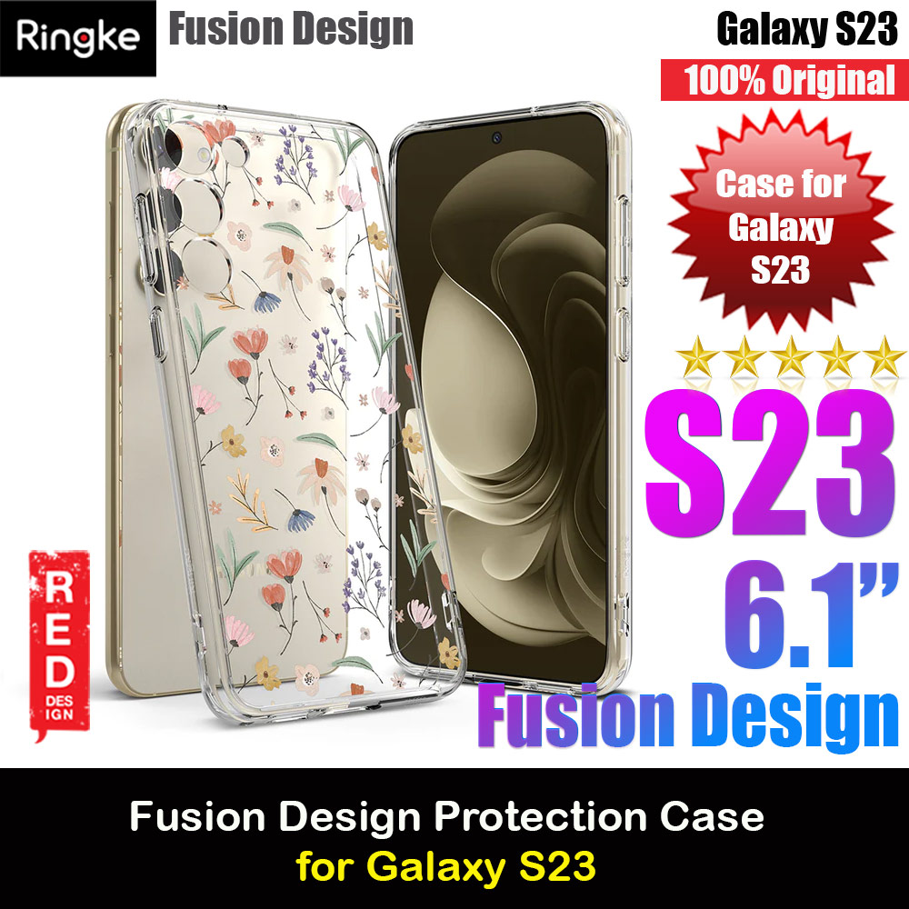 Picture of Ringke Fusion Design Transparent Protection Case for Samsung Galaxy S23 (Dry Flowers) Samsung Galaxy S23- Samsung Galaxy S23 Cases, Samsung Galaxy S23 Covers, iPad Cases and a wide selection of Samsung Galaxy S23 Accessories in Malaysia, Sabah, Sarawak and Singapore 
