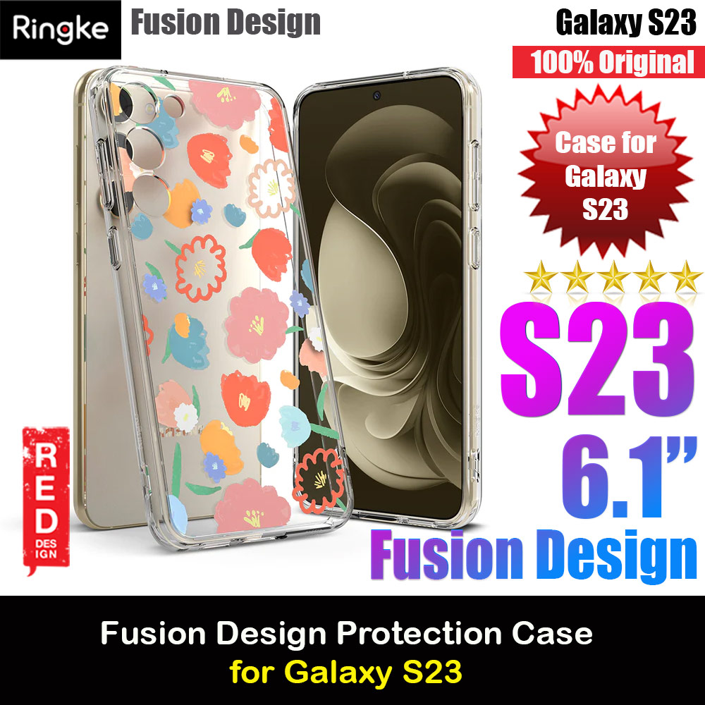 Picture of Ringke Fusion Design Transparent Protection Case for Samsung Galaxy S23 (Floral) Samsung Galaxy S23- Samsung Galaxy S23 Cases, Samsung Galaxy S23 Covers, iPad Cases and a wide selection of Samsung Galaxy S23 Accessories in Malaysia, Sabah, Sarawak and Singapore 