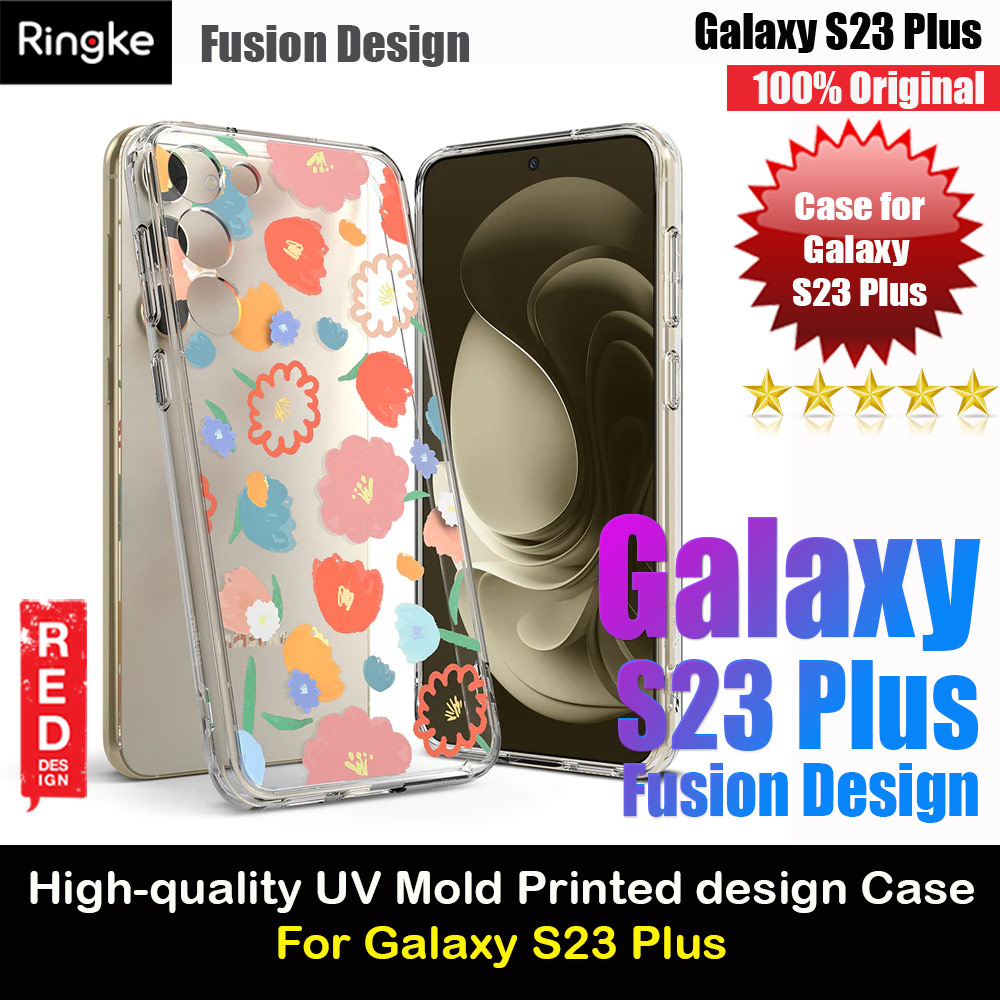 Picture of Ringke Fusion Design Transparent Protection Case for Samsung Galaxy S23 Plus (Floral) Samsung Galaxy S23- Samsung Galaxy S23 Cases, Samsung Galaxy S23 Covers, iPad Cases and a wide selection of Samsung Galaxy S23 Accessories in Malaysia, Sabah, Sarawak and Singapore 