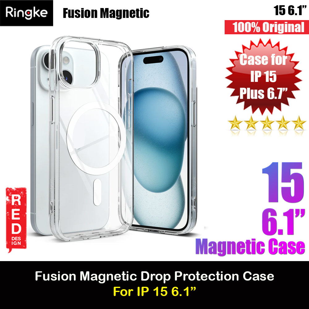 Picture of Ringke Fusion Magnetic Slim Drop Protection Case Magsafe Compatible for Apple iPhone 15 6.1 (Clear) Apple iPhone 15 6.1- Apple iPhone 15 6.1 Cases, Apple iPhone 15 6.1 Covers, iPad Cases and a wide selection of Apple iPhone 15 6.1 Accessories in Malaysia, Sabah, Sarawak and Singapore 