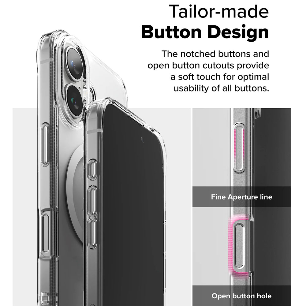 Picture of Apple iPhone 16 6.1 Case | Ringke Fusion Magnetic Slim Drop Protection Case Magsafe Compatible for  iPhone 16 6.1 (Matte)