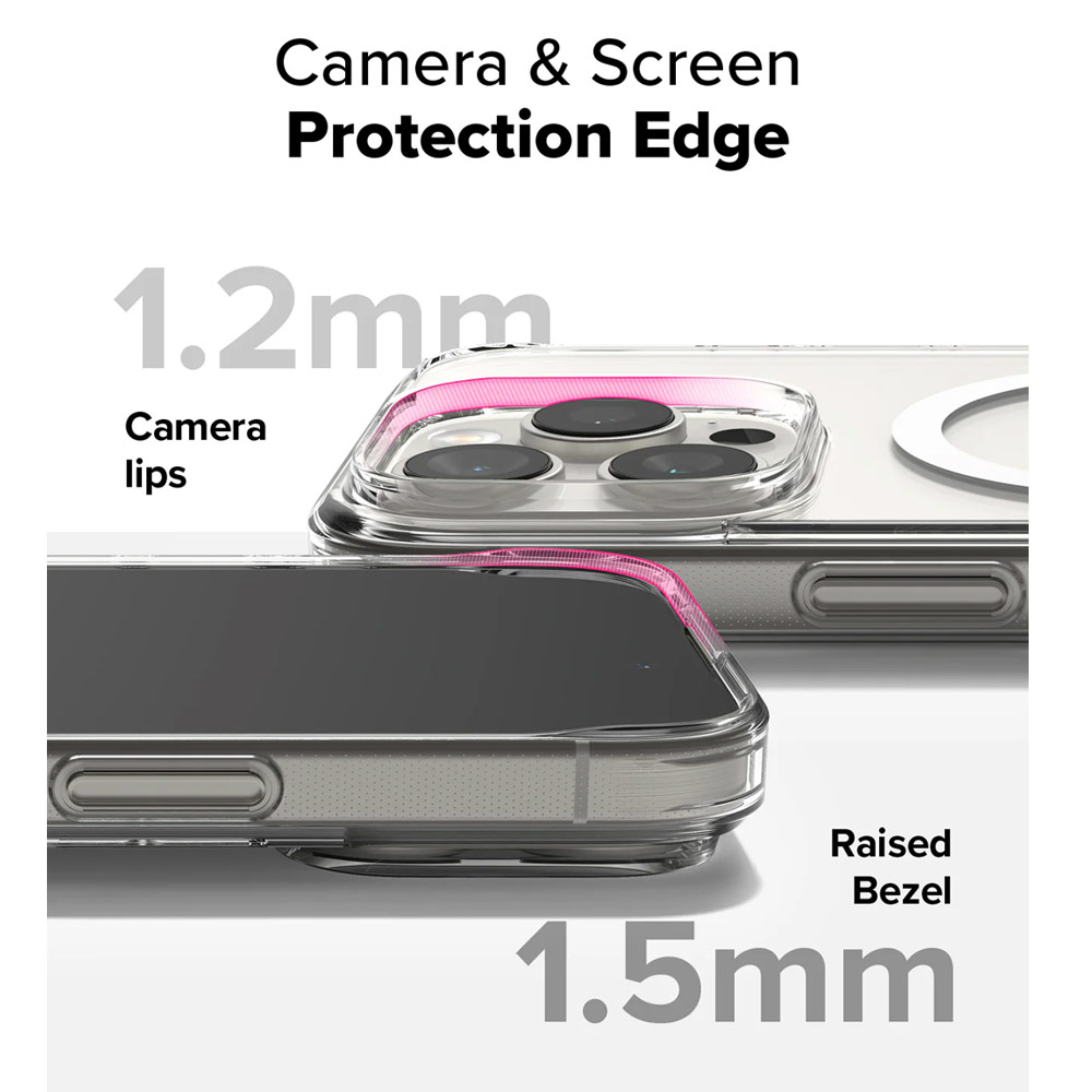 Picture of Apple iPhone 16 Pro Max 6.9 Case | Ringke Fusion Magnetic Slim Drop Protection Case Magsafe Compatible for  iPhone 16 Pro Max 6.9 (Clear)