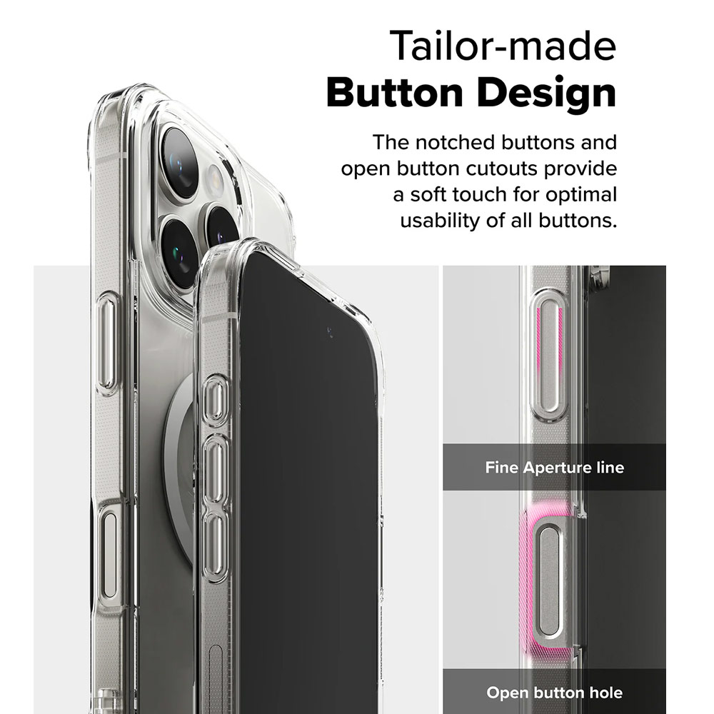 Picture of Apple iPhone 16 Pro Max 6.9 Case | Ringke Fusion Magnetic Slim Drop Protection Case Magsafe Compatible for  iPhone 16 Pro Max 6.9 (Clear)