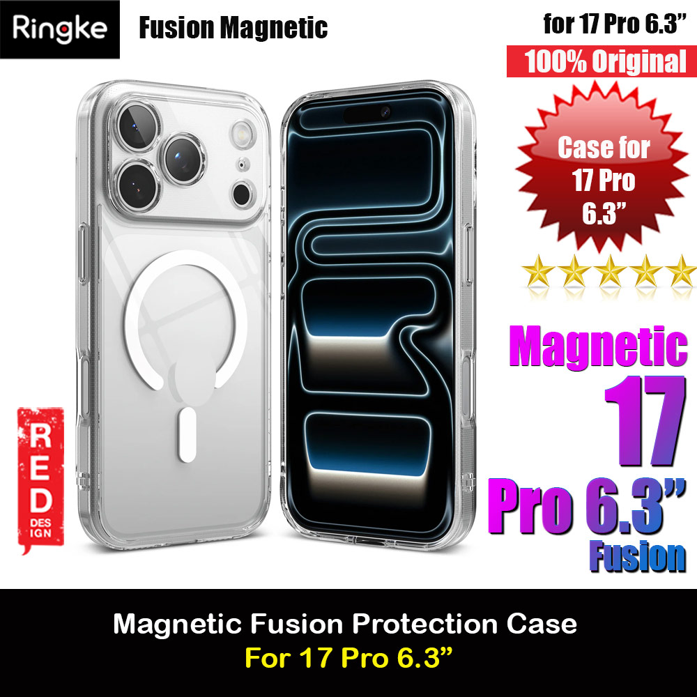Picture of Apple iPhone 17 Pro 6.3 Case | Ringke Fusion Magnetic Slim Drop Protection Case Magsafe Compatible for  iPhone 17 Pro 6.3 (Clear)