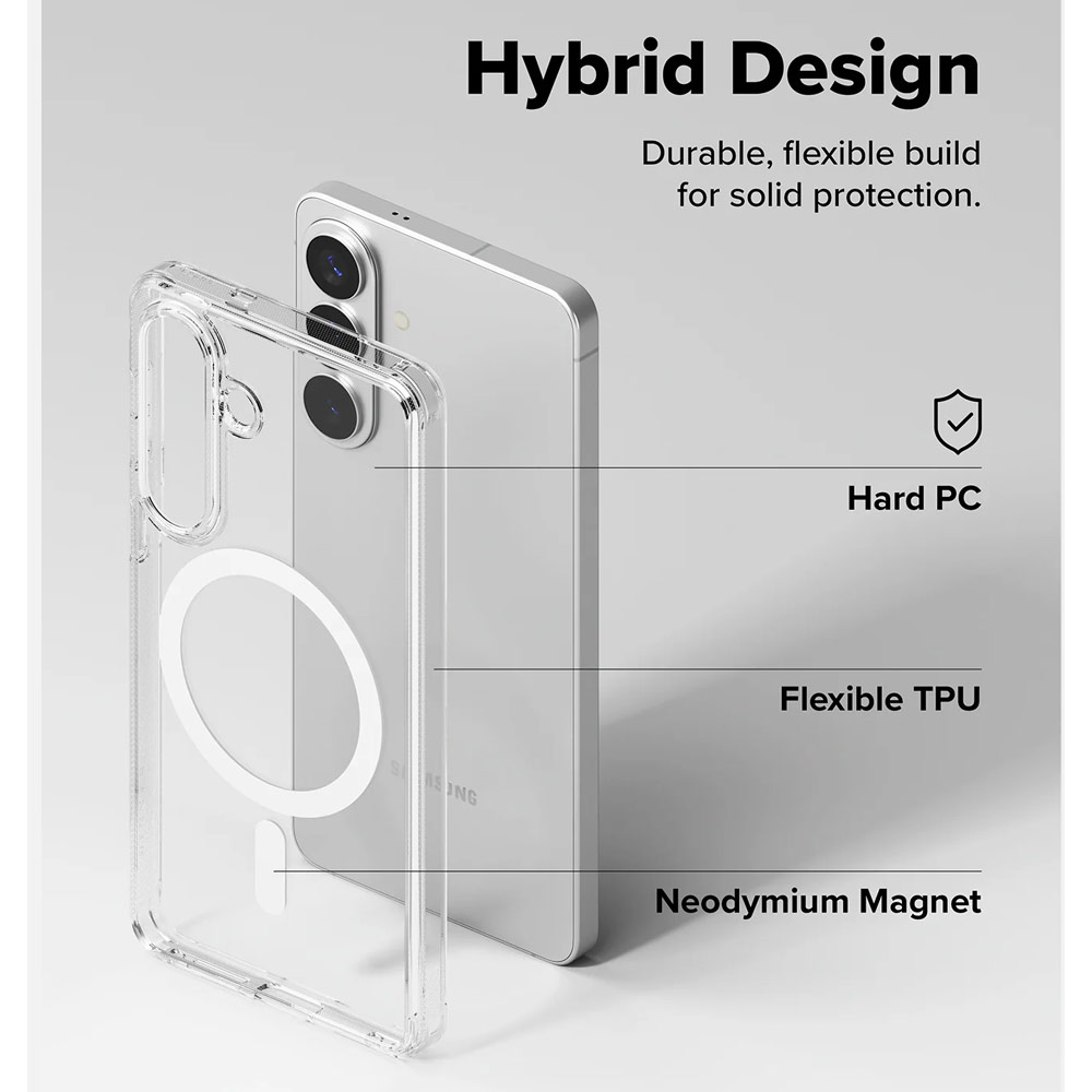 Picture of Samsung Galaxy S26 Case | Ringke Fusion Magnetic Transparent Protection Case for Samsung Galaxy S26 (Clear)