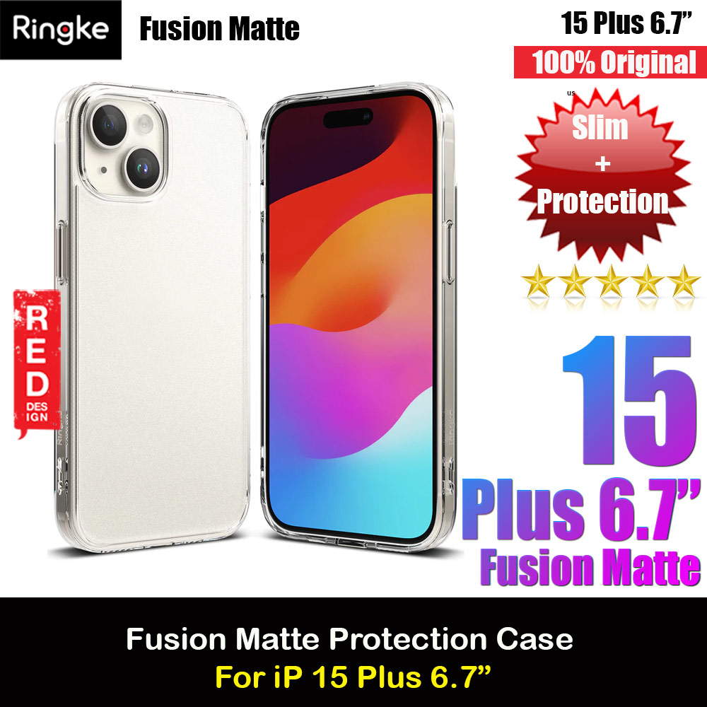 Picture of Ringke Fusion Slim Drop Protection Case for Apple iPhone 15 Plus 6.7 (Matte Clear) Apple iPhone 15 Plus 6.7- Apple iPhone 15 Plus 6.7 Cases, Apple iPhone 15 Plus 6.7 Covers, iPad Cases and a wide selection of Apple iPhone 15 Plus 6.7 Accessories in Malaysia, Sabah, Sarawak and Singapore 