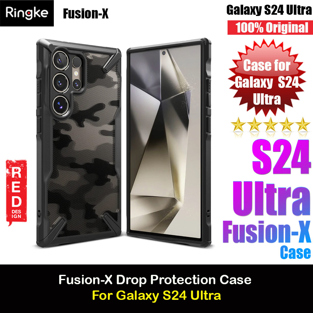 Picture of Ringke Fusion X Drop Protection Case for Samsung Galaxy S24 Ultra 6.8 (Camo Black) Samsung Galaxy S24 Ultra- Samsung Galaxy S24 Ultra Cases, Samsung Galaxy S24 Ultra Covers, iPad Cases and a wide selection of Samsung Galaxy S24 Ultra Accessories in Malaysia, Sabah, Sarawak and Singapore 