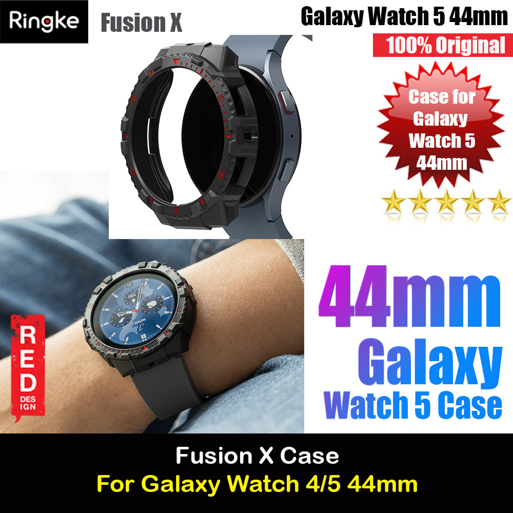 Picture of Ringke Fusion X Sport Sporty Protection Case Strap Band for Samsung Galaxy Watch 4 Series 5 Series 44mm (Black Red Index) Samsung Galaxy Watch 4 44mm- Samsung Galaxy Watch 4 44mm Cases, Samsung Galaxy Watch 4 44mm Covers, iPad Cases and a wide selection of Samsung Galaxy Watch 4 44mm Accessories in Malaysia, Sabah, Sarawak and Singapore 