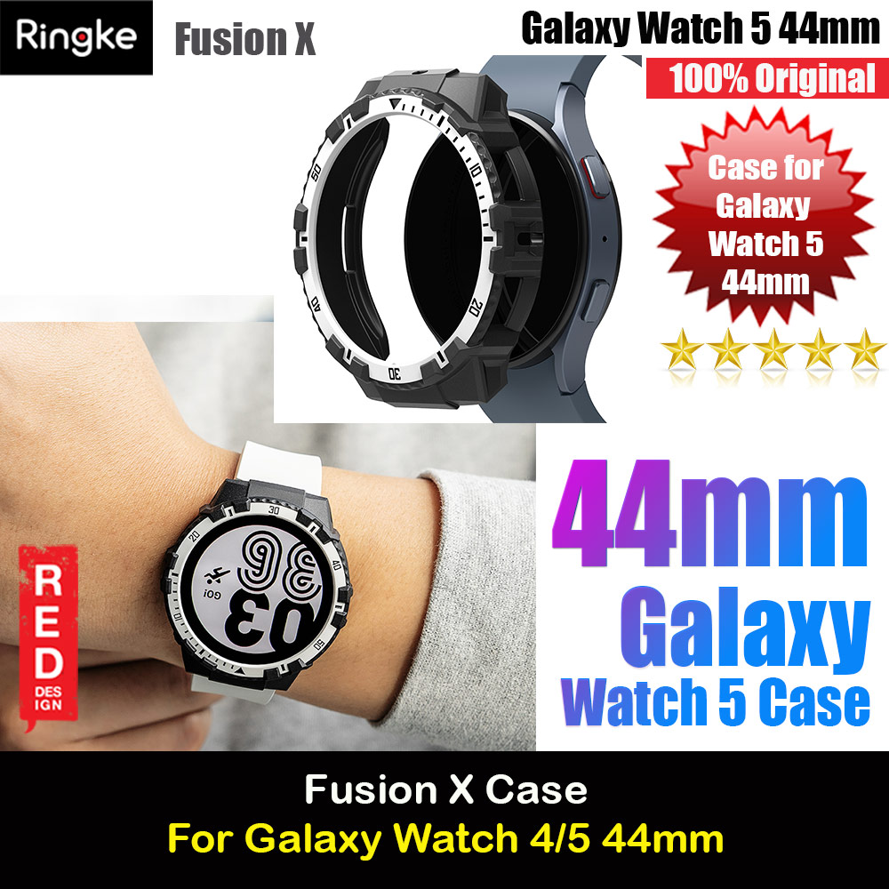 Picture of Ringke Fusion X Sport Sporty Protection Case Strap Band for Samsung Galaxy Watch 4 Series 5 Series 44mm (White Black Index) Samsung Galaxy Watch 4 44mm- Samsung Galaxy Watch 4 44mm Cases, Samsung Galaxy Watch 4 44mm Covers, iPad Cases and a wide selection of Samsung Galaxy Watch 4 44mm Accessories in Malaysia, Sabah, Sarawak and Singapore 