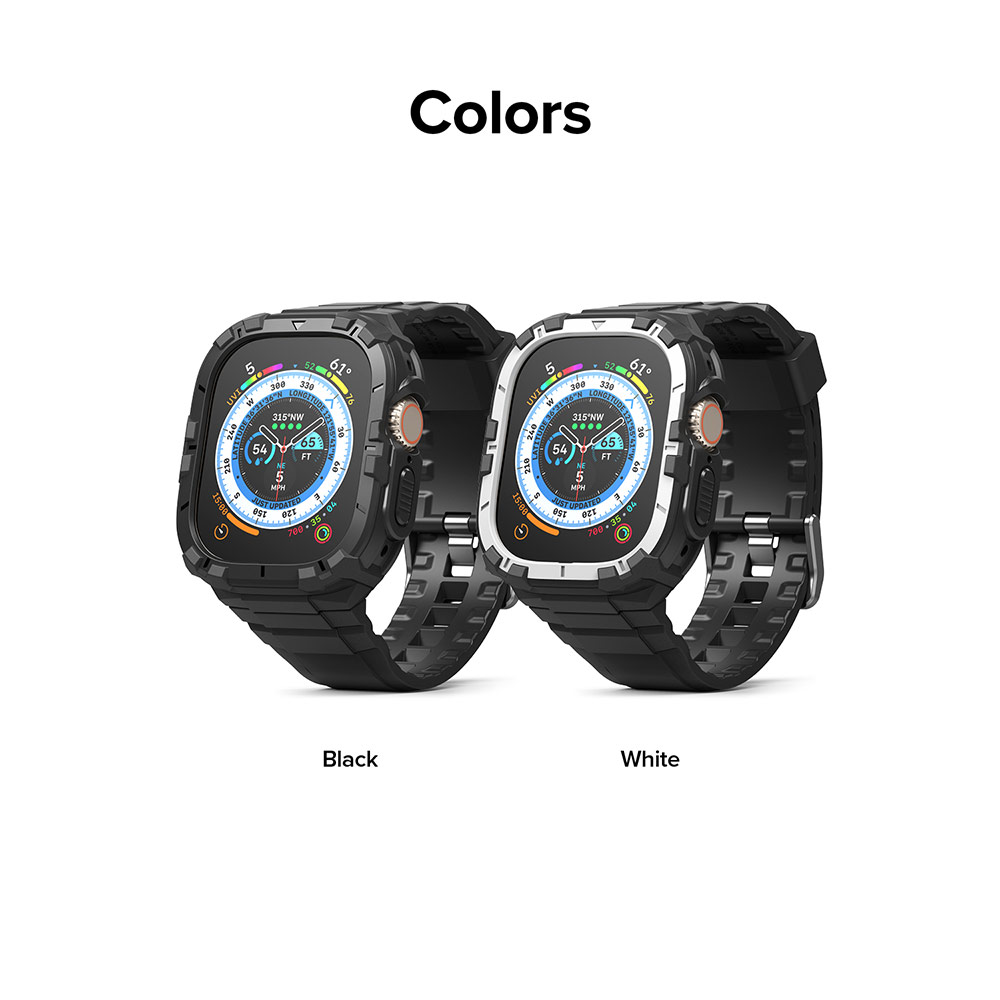 Picture of Apple Watch 49mm	Ultra Case | Ringke Fusion X Guard Sporty Case and Strap for Apple Watch Series 8 49mm Ultra Case (Black)