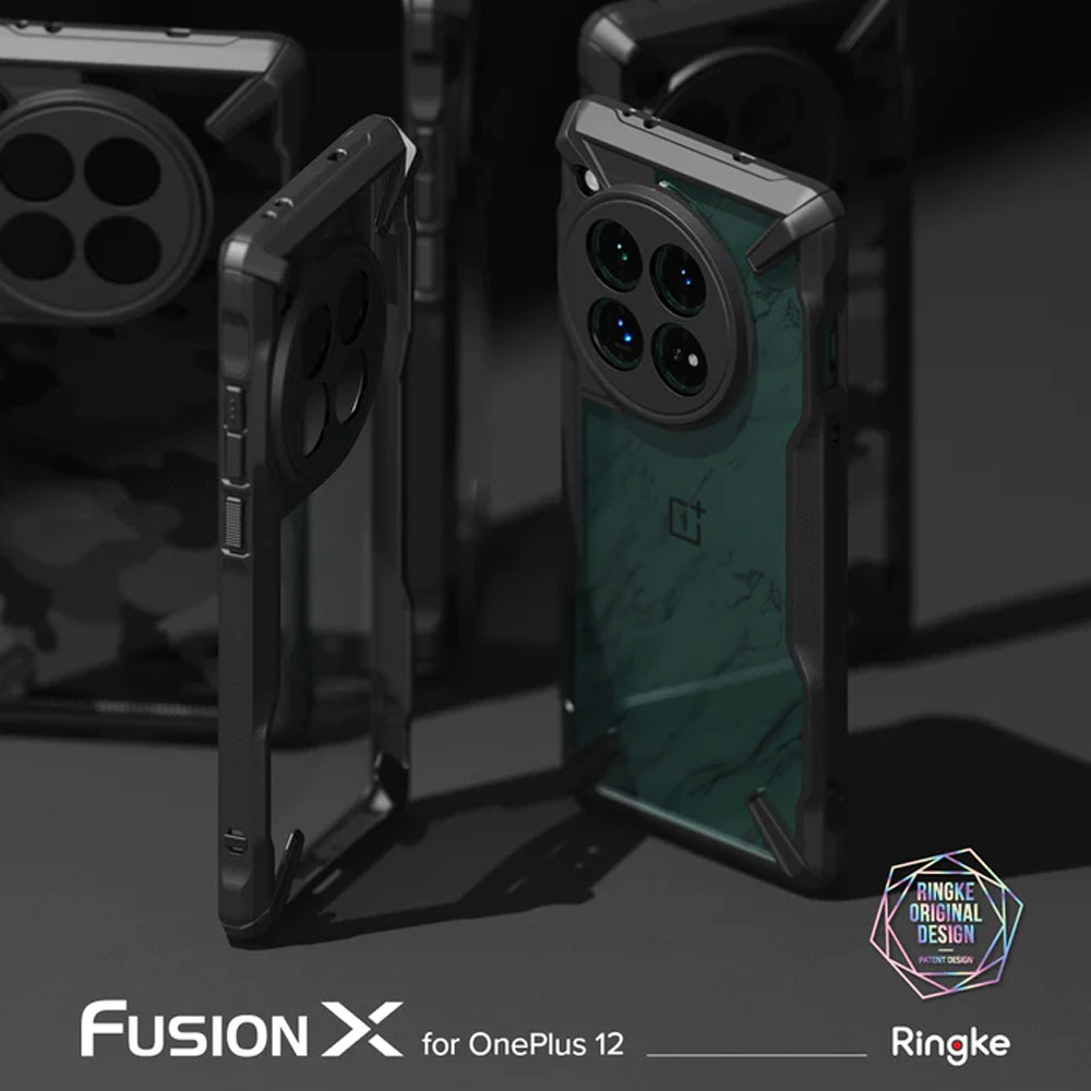 Picture of OnePlus 12 Case | Ringke Fusion X Drop Protection Case for OnePlus12 (Camo Black)