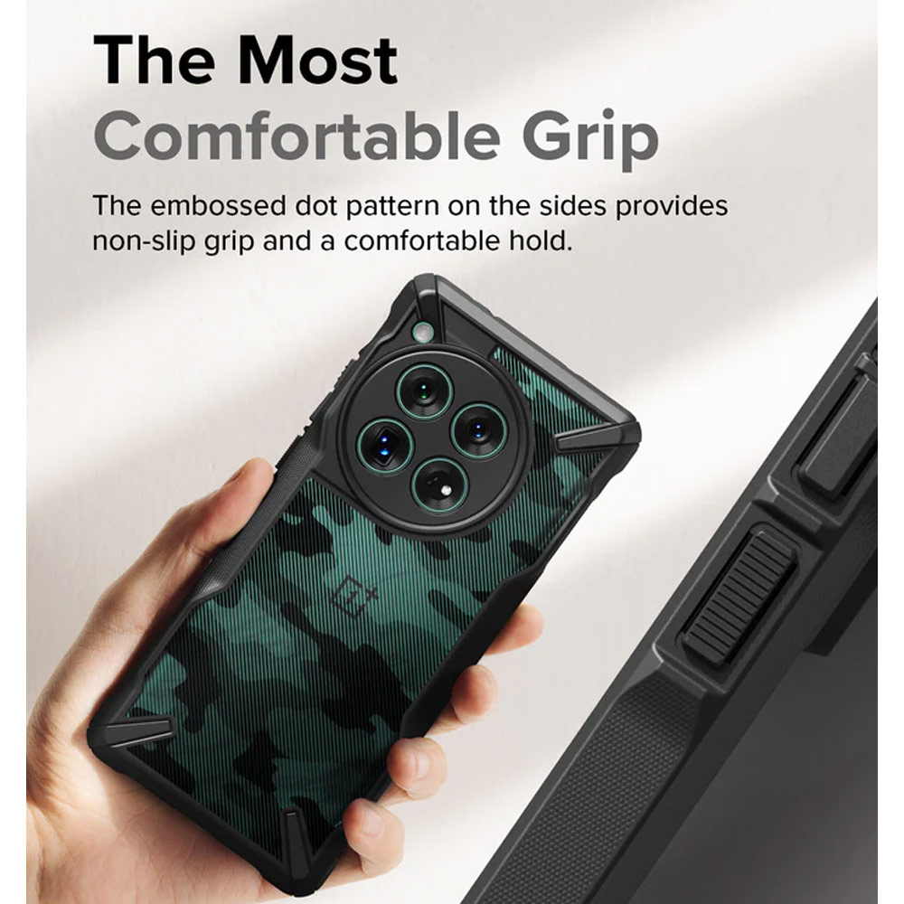 Picture of OnePlus 12 Case | Ringke Fusion X Drop Protection Case for OnePlus12 (Camo Black)